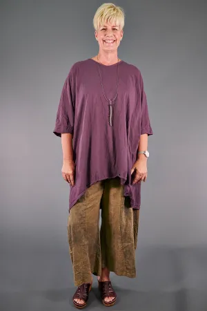 1566 Drawcord Tunic Tee-Clove-U