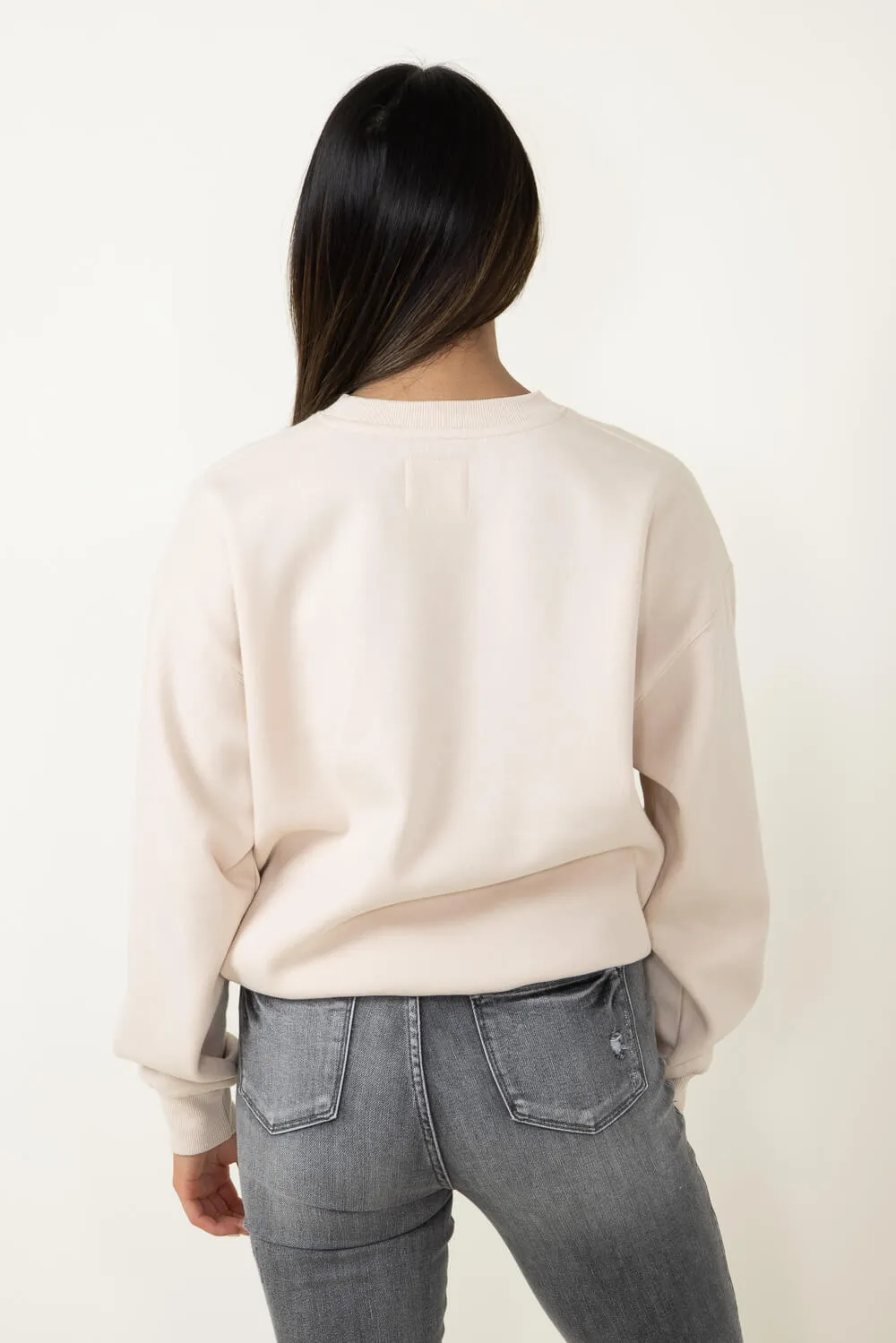1897 Active The Couch Club Sweatshirt for Women in Cream | GT882-CREAM