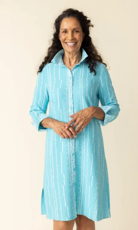 21983 - Crinkle Crepe Bud Mix-It Shirt Dress