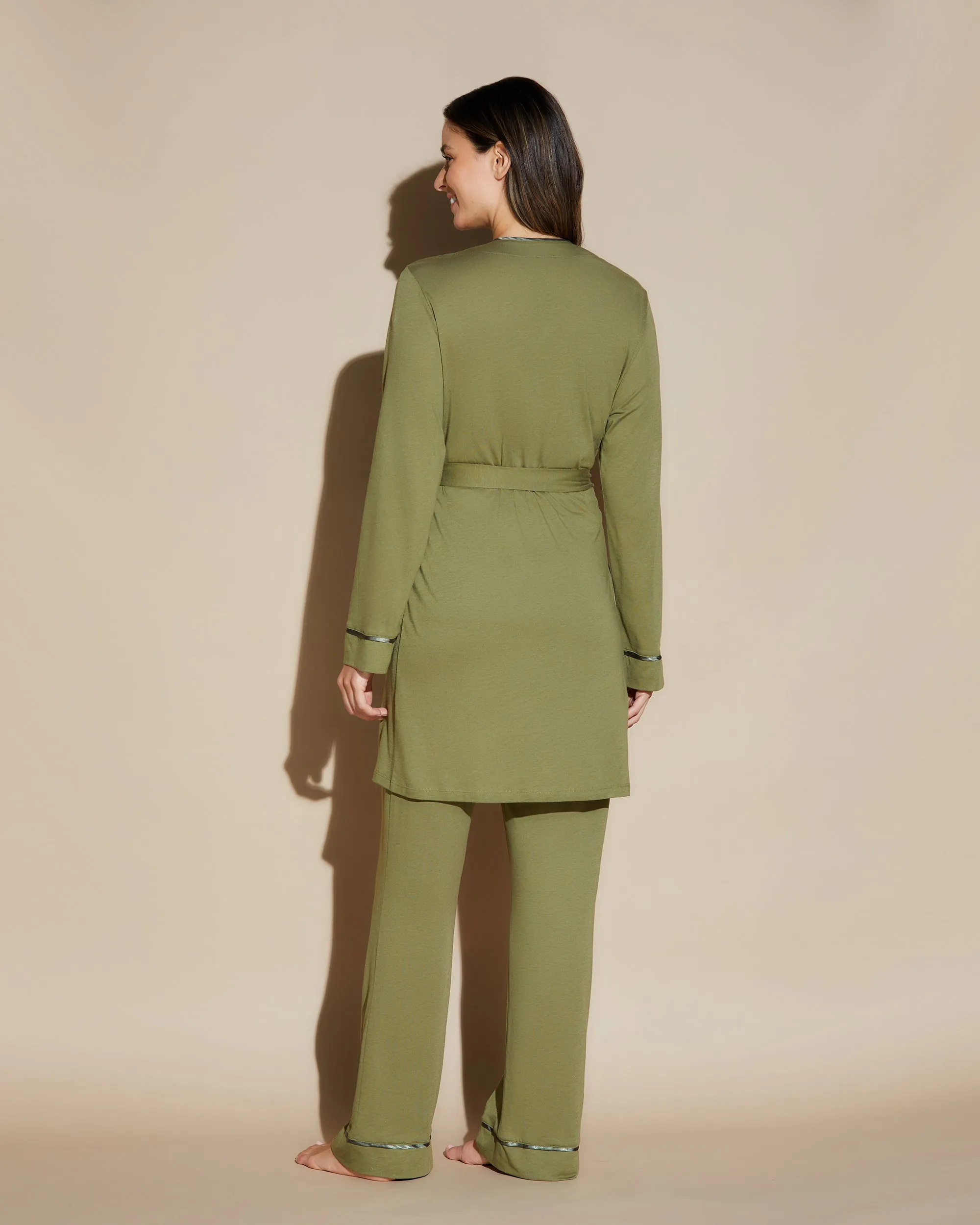 3 Piece Pajama Set With Robe