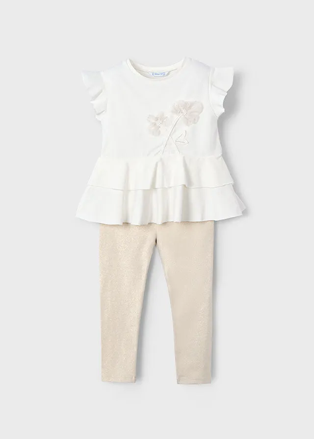 3704 Mayoral Flower Legging Set