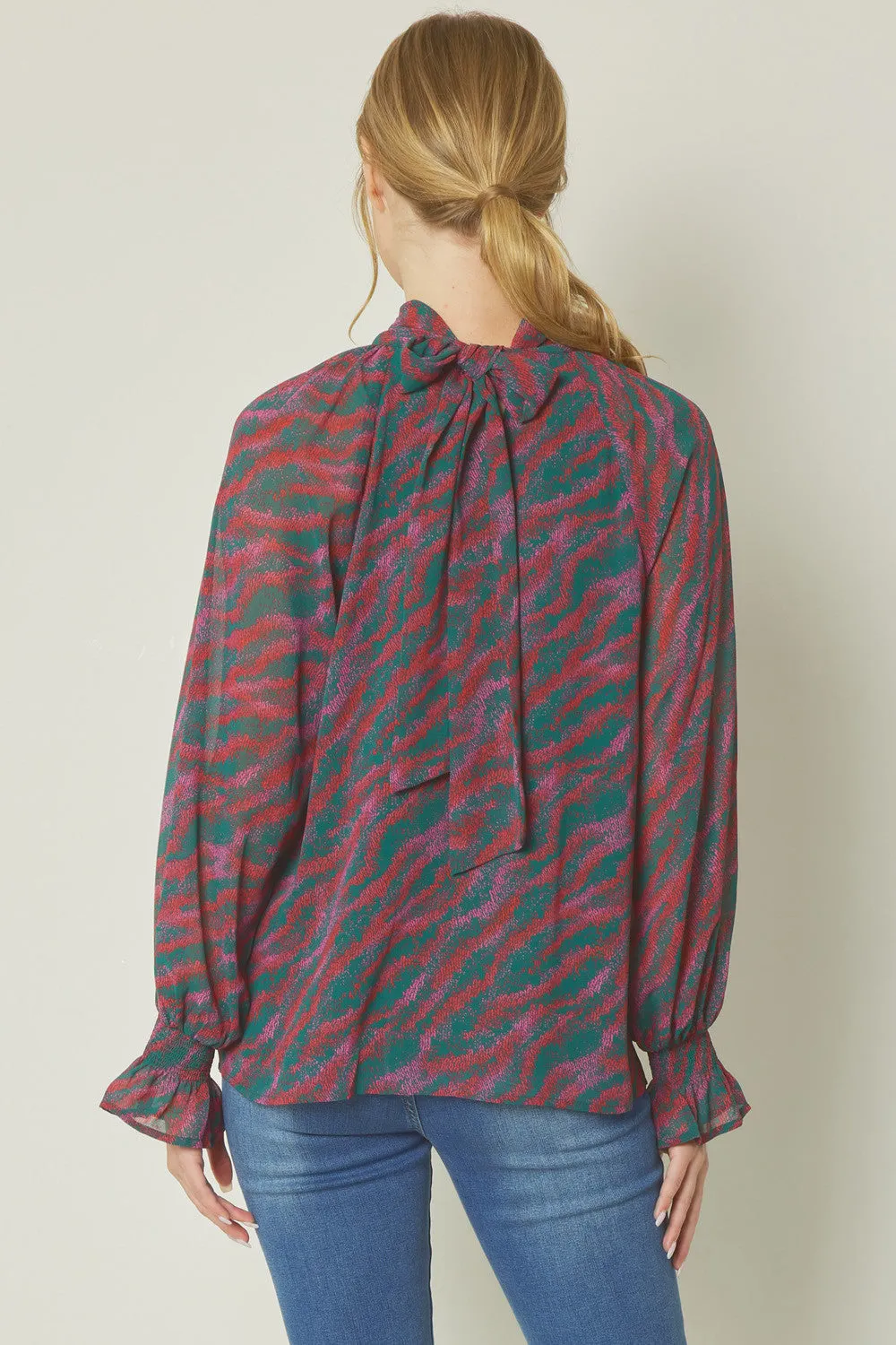 Abstract D-N-A Long Sleeve Top