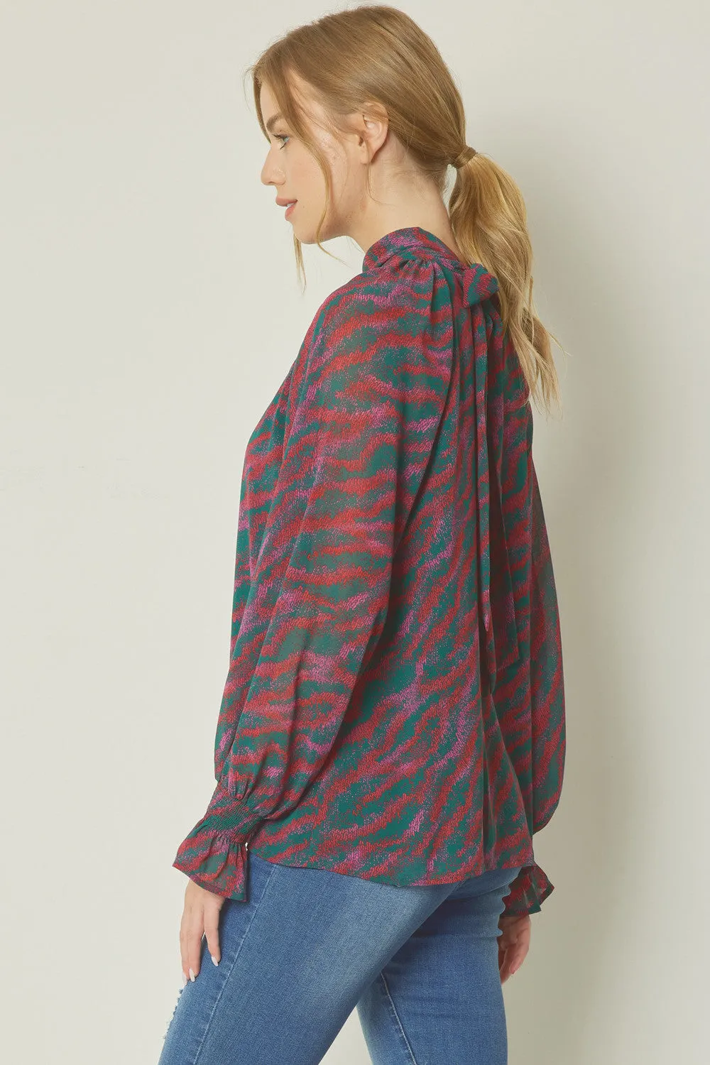 Abstract D-N-A Long Sleeve Top