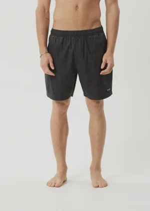 Afends Dopamine Swim Short 18" - Black Acid Wash