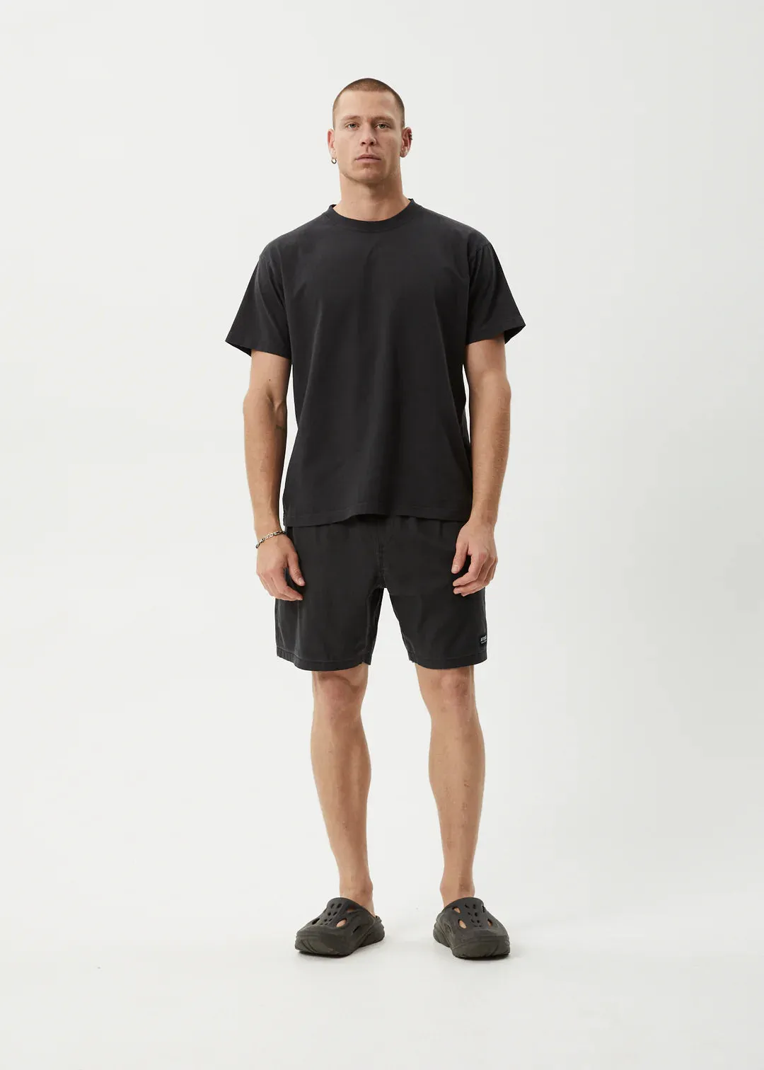 Afends Dopamine Swim Short 18" - Black Acid Wash