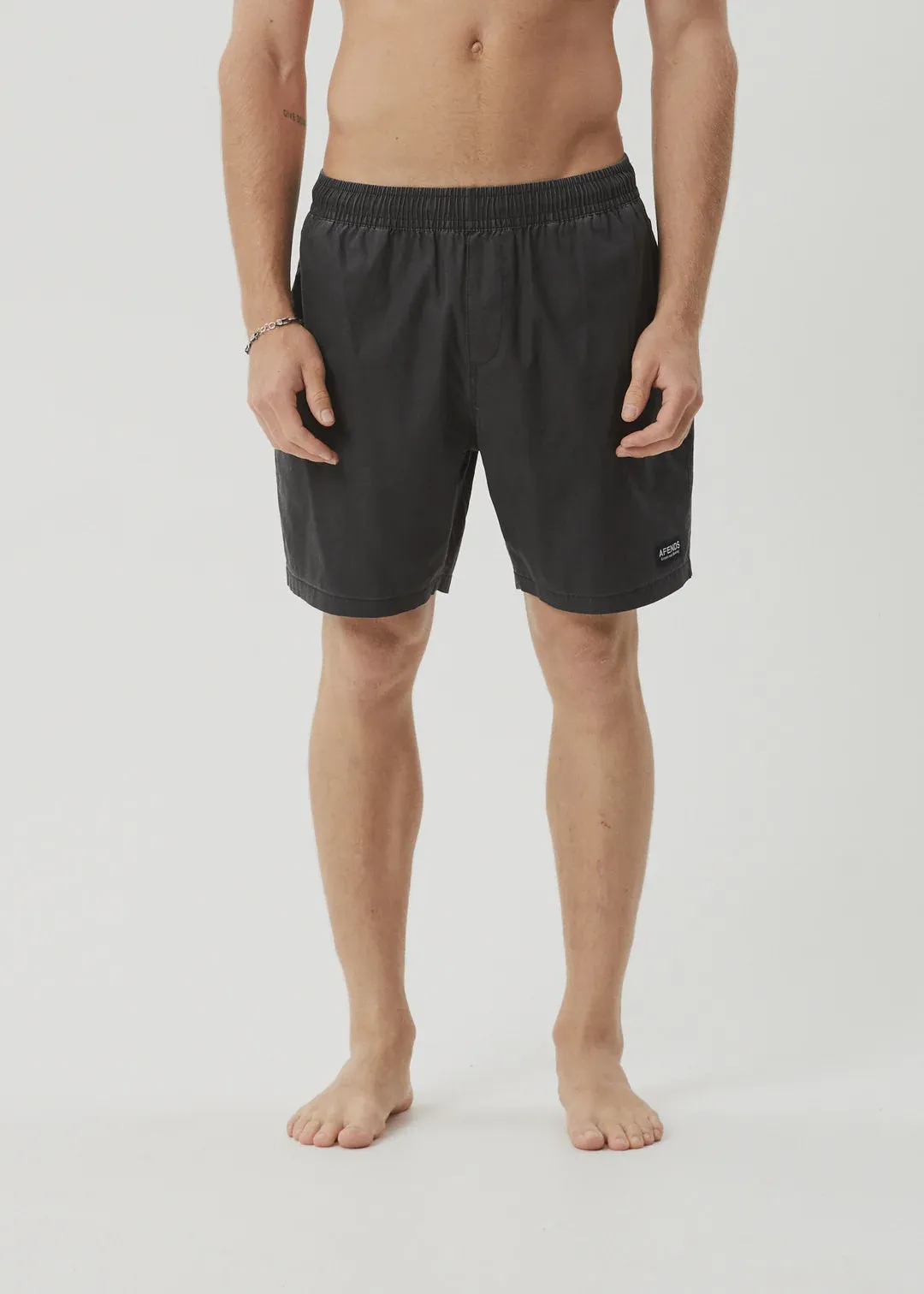 Afends Dopamine Swim Short 18" - Black Acid Wash