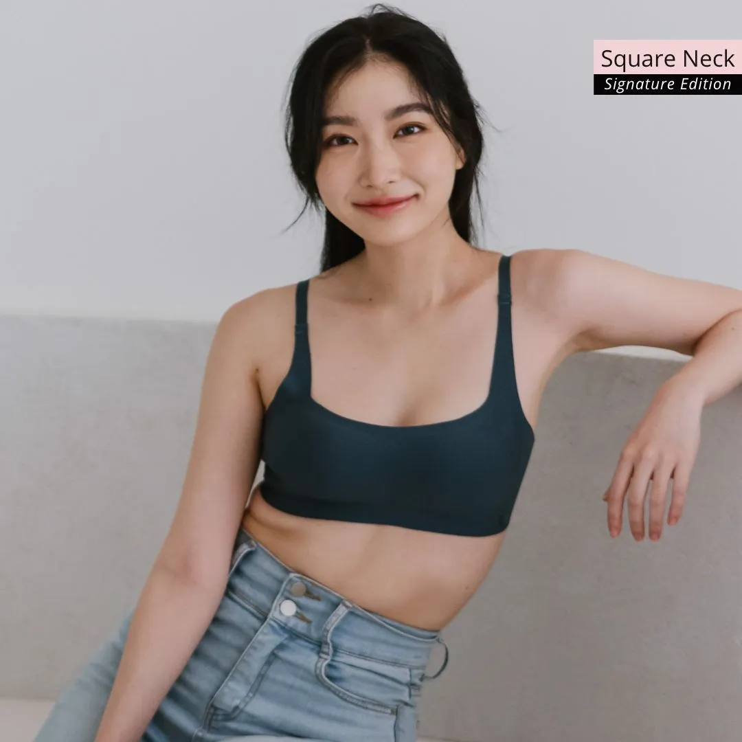 Air-ee Seamless Bra in Lush Teal - Square Neck (Signature Edition) *Limited Edition