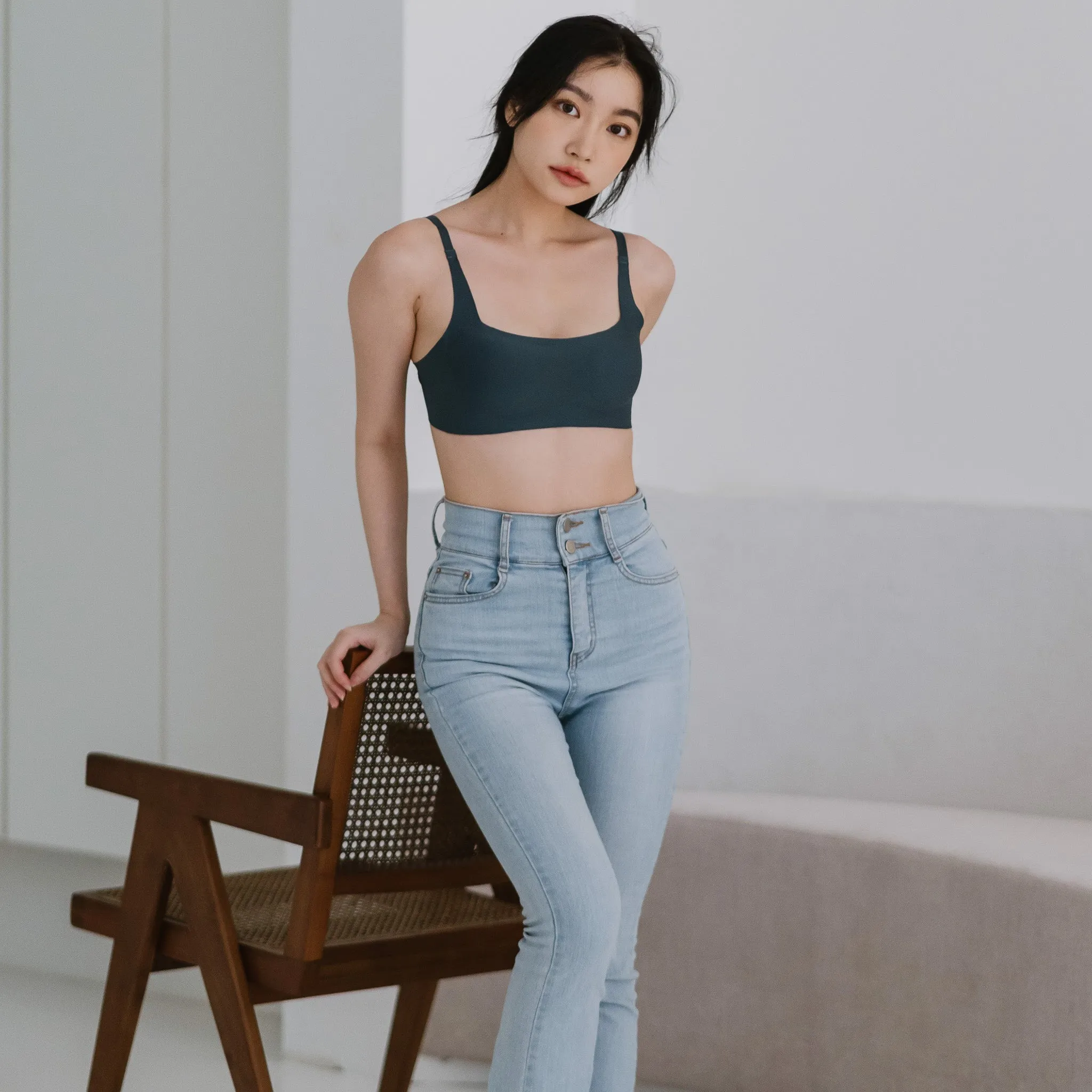 Air-ee Seamless Bra in Lush Teal - Square Neck (Signature Edition) *Limited Edition