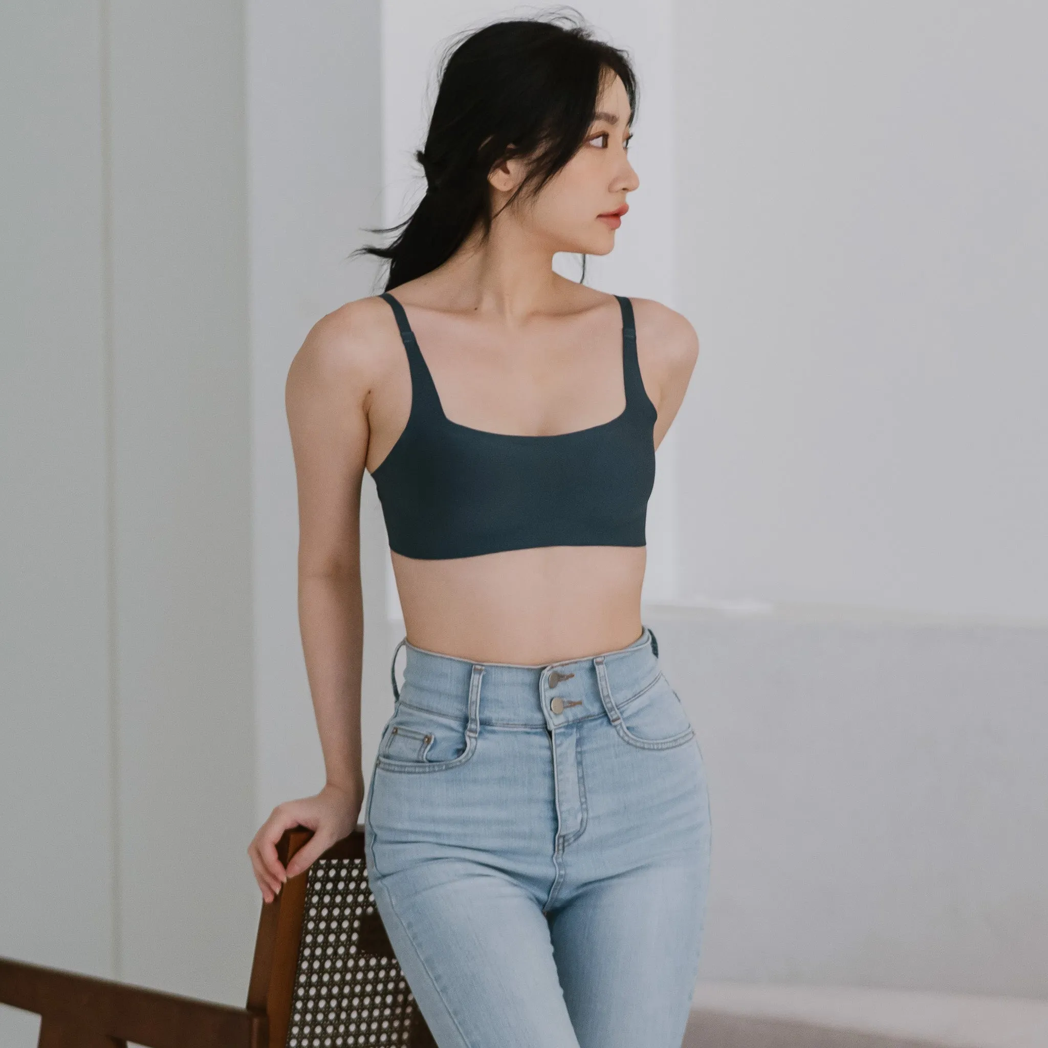 Air-ee Seamless Bra in Lush Teal - Square Neck (Signature Edition) *Limited Edition
