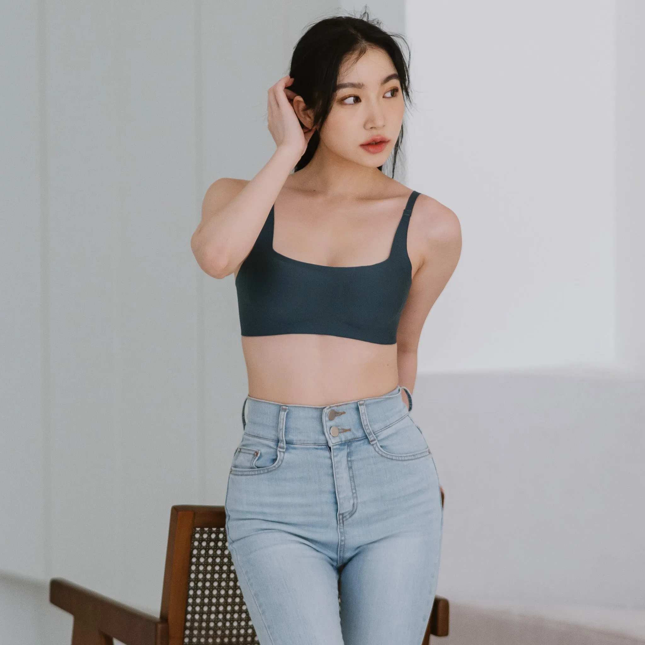 Air-ee Seamless Bra in Lush Teal - Square Neck (Signature Edition) *Limited Edition