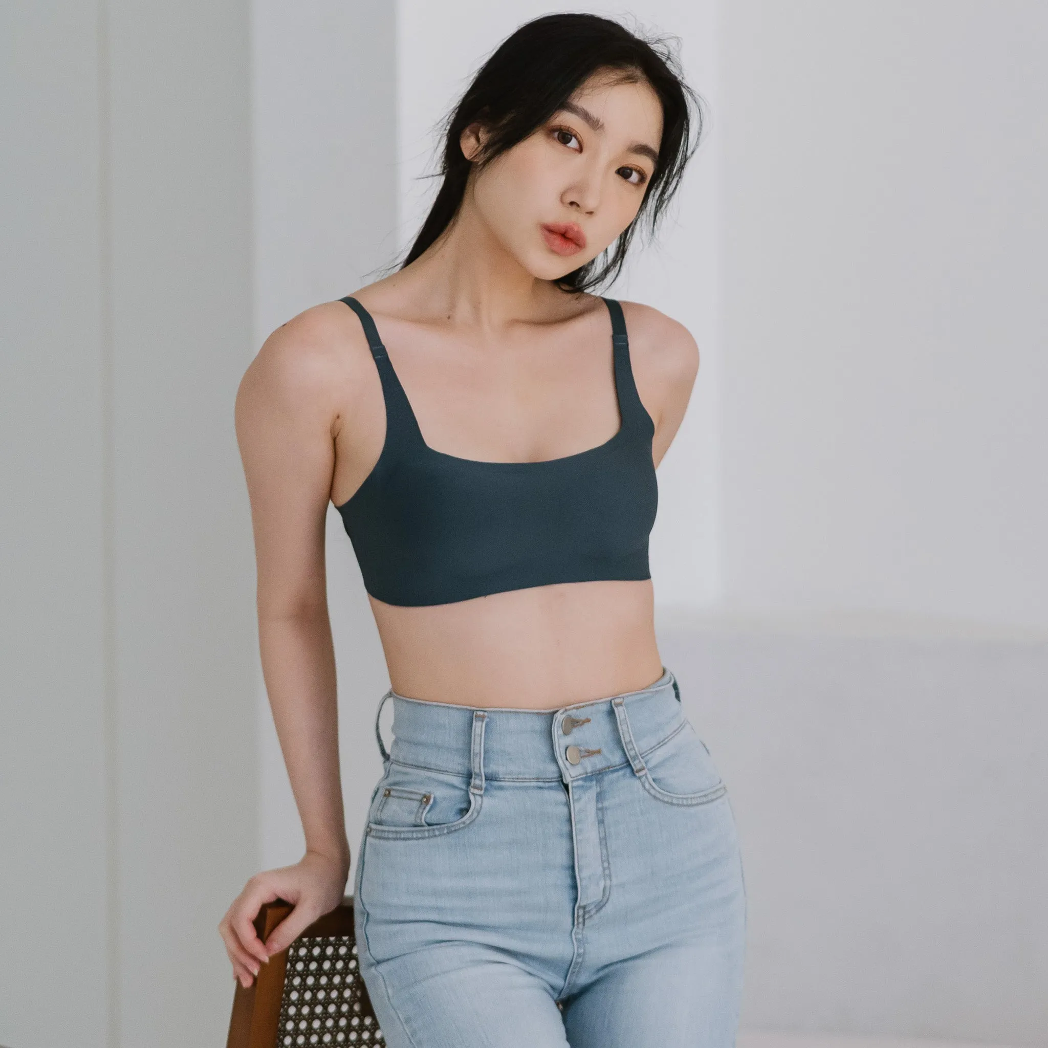 Air-ee Seamless Bra in Lush Teal - Square Neck (Signature Edition) *Limited Edition