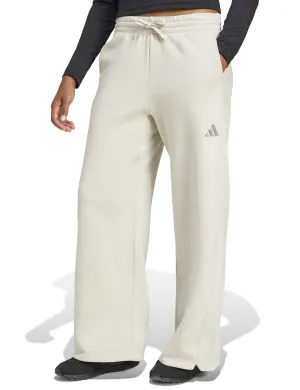 ALL SZN Fleece Loose Wide-Leg Pants - Wonder Alumina
