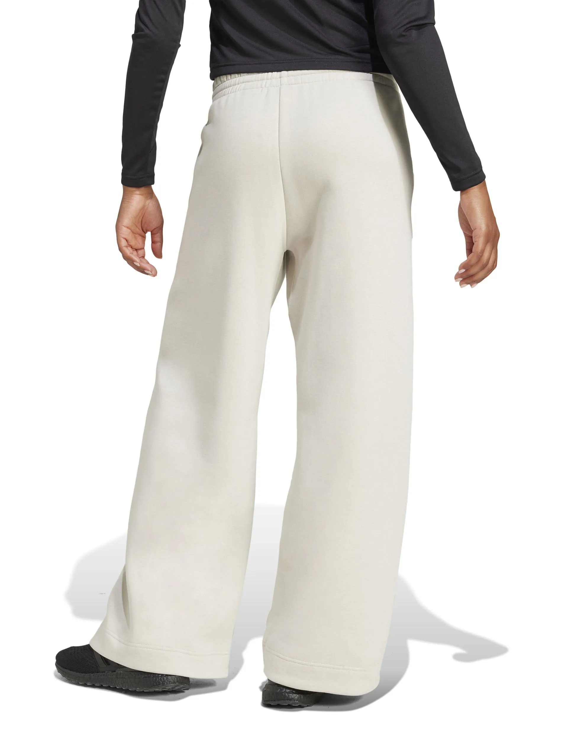 ALL SZN Fleece Loose Wide-Leg Pants - Wonder Alumina