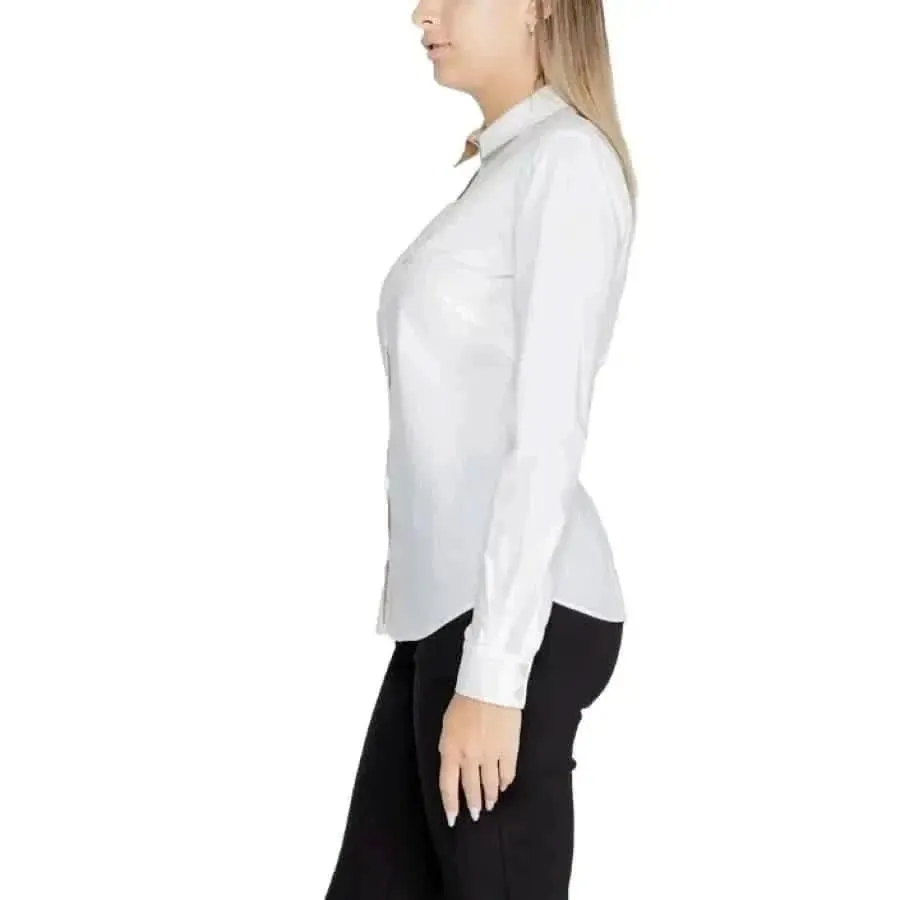 Alviero Martini Prima Classe Women White Classic Long Shirt
