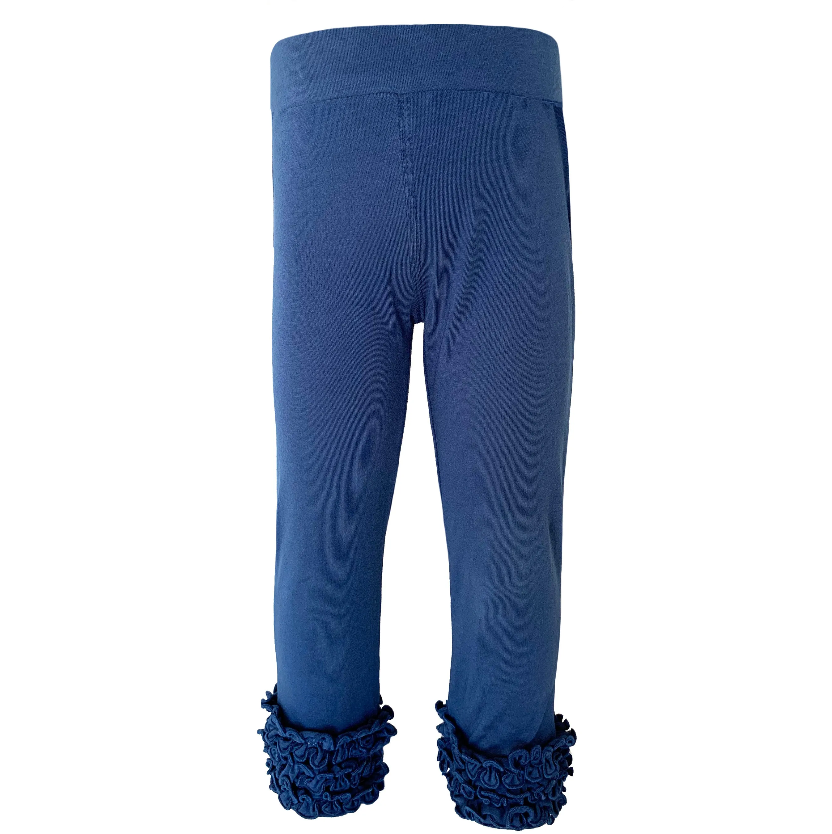 AnnLoren Girls Boutique Navy Ruffle Butt Leggings Set sz 4/5T-7/8