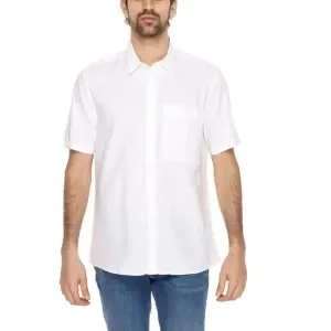 Antony Morato Men's Classic White Linen-Blend Shirt