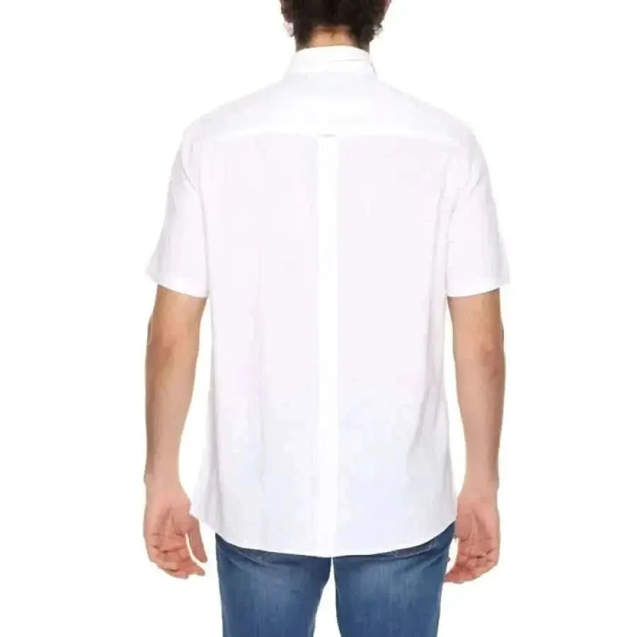 Antony Morato Men's Classic White Linen-Blend Shirt