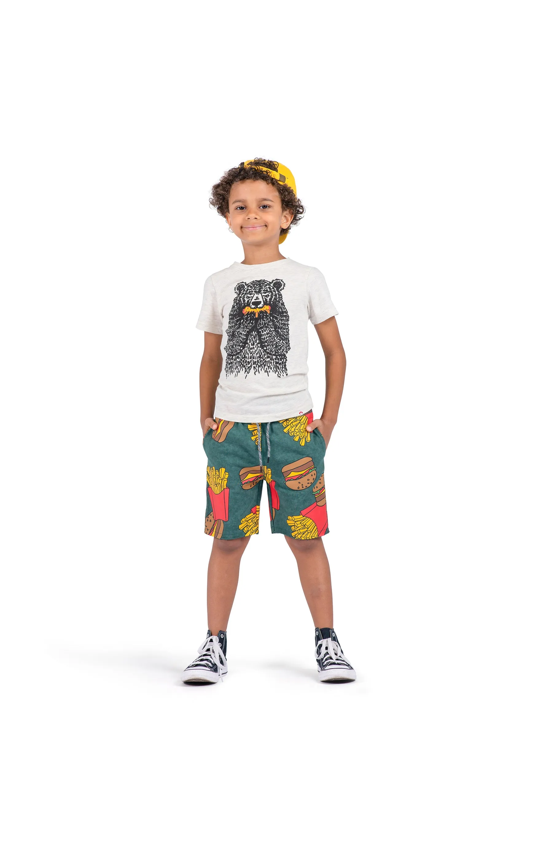 Appaman Hangry Bear Tee Cloud Heather