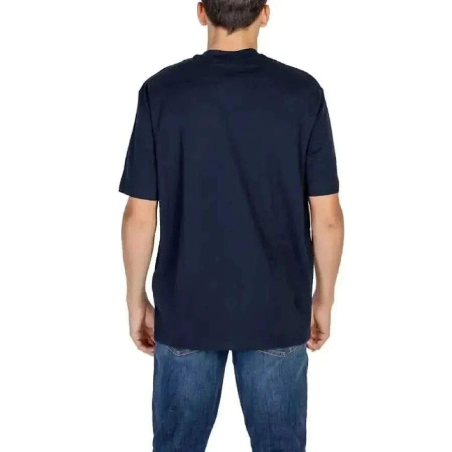 Armani Exchange Men's Blue Short Sleeve T-Shirt