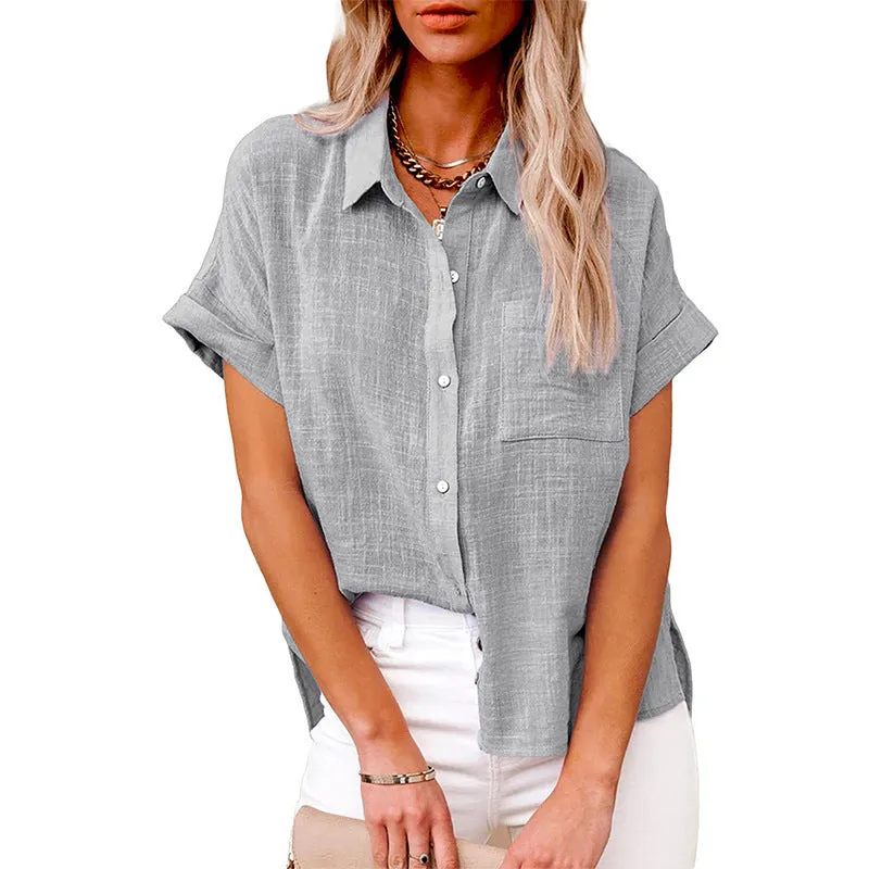 AUDRINE™ – Comfy Casual Button-Up Blouse
