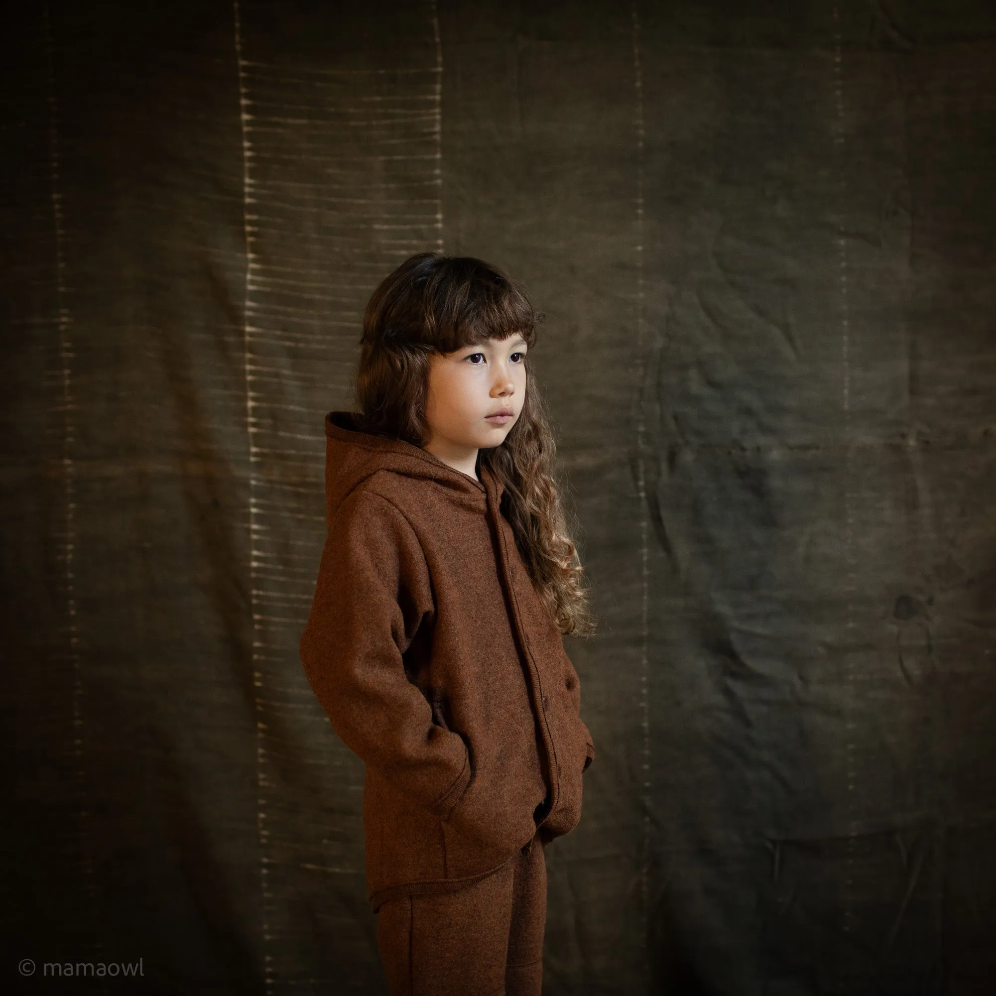 Baby & Kids Jacket - Boiled Merino Wool - Auburn