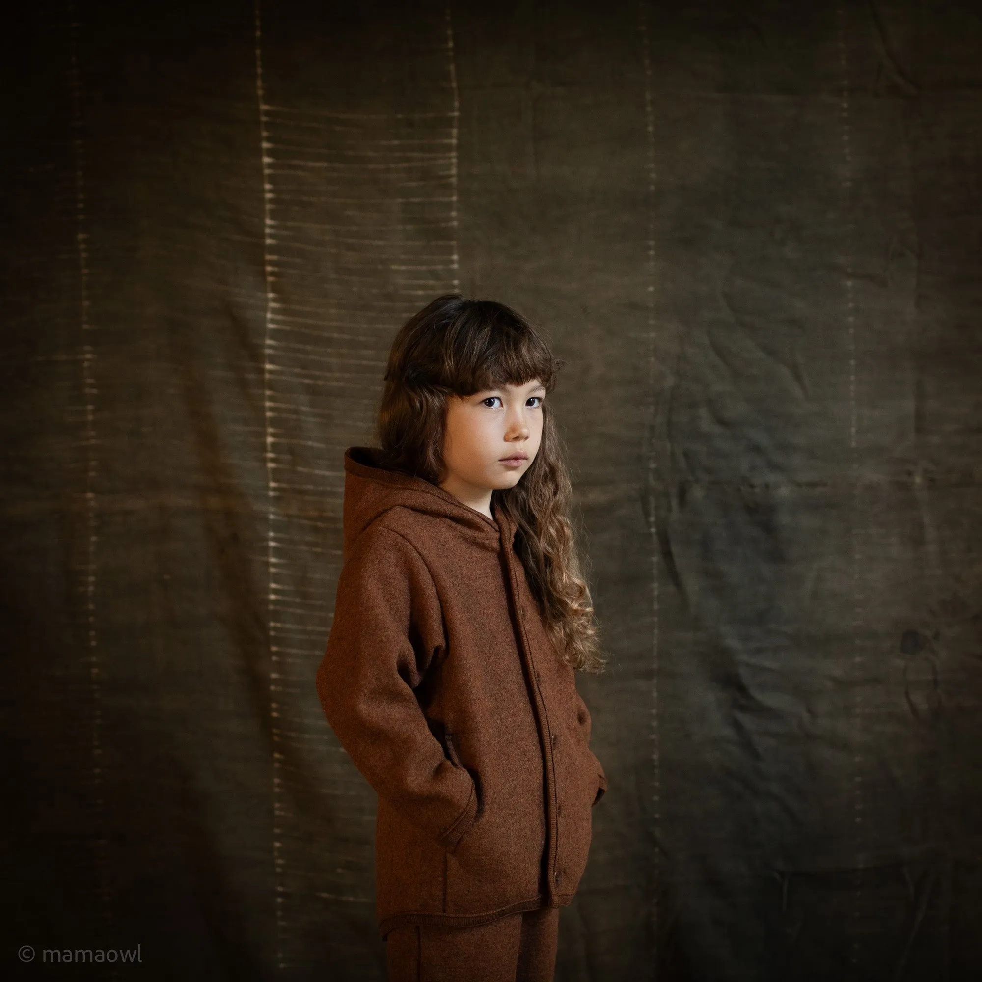 Baby & Kids Jacket - Boiled Merino Wool - Auburn