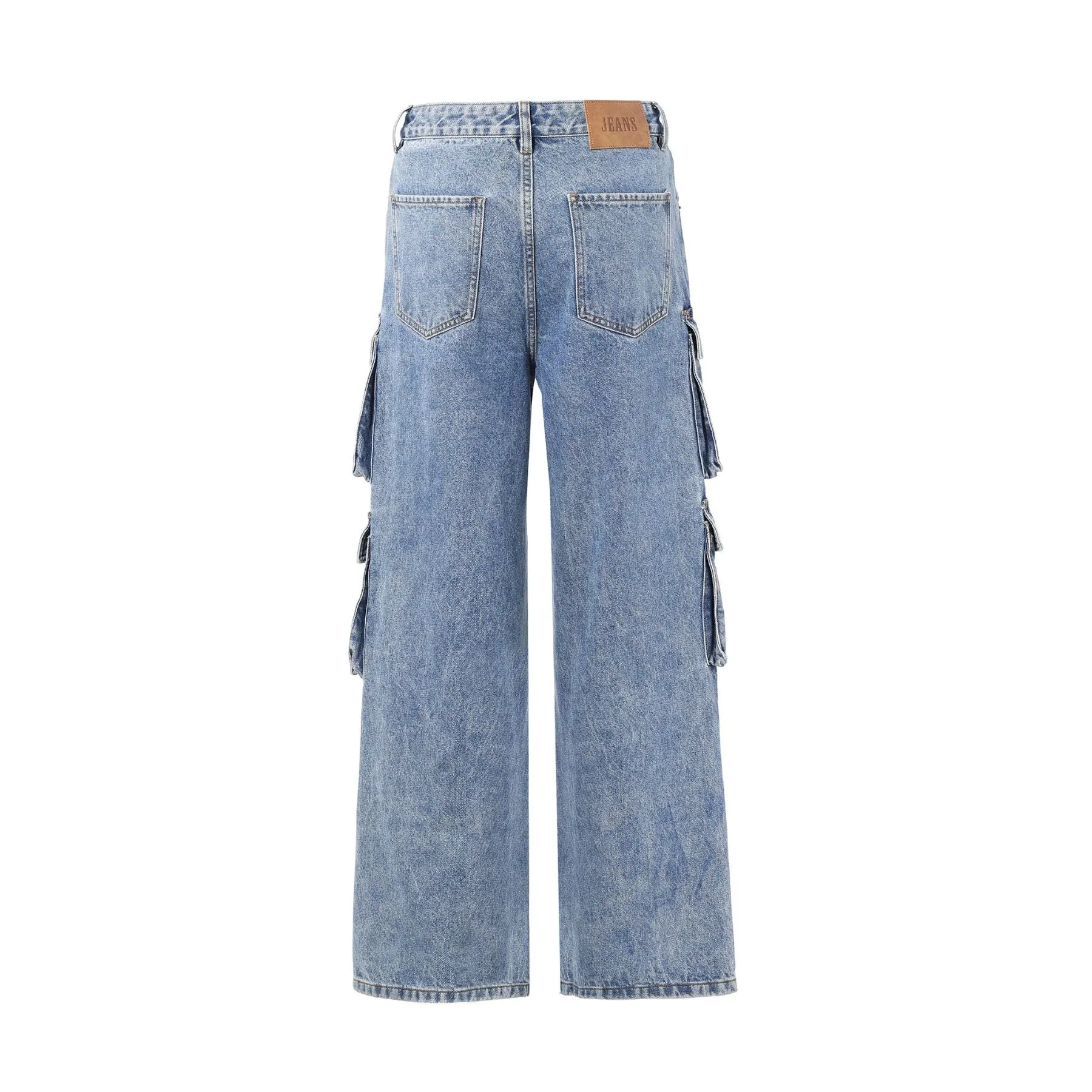 Baggy Denim Cargo Pants