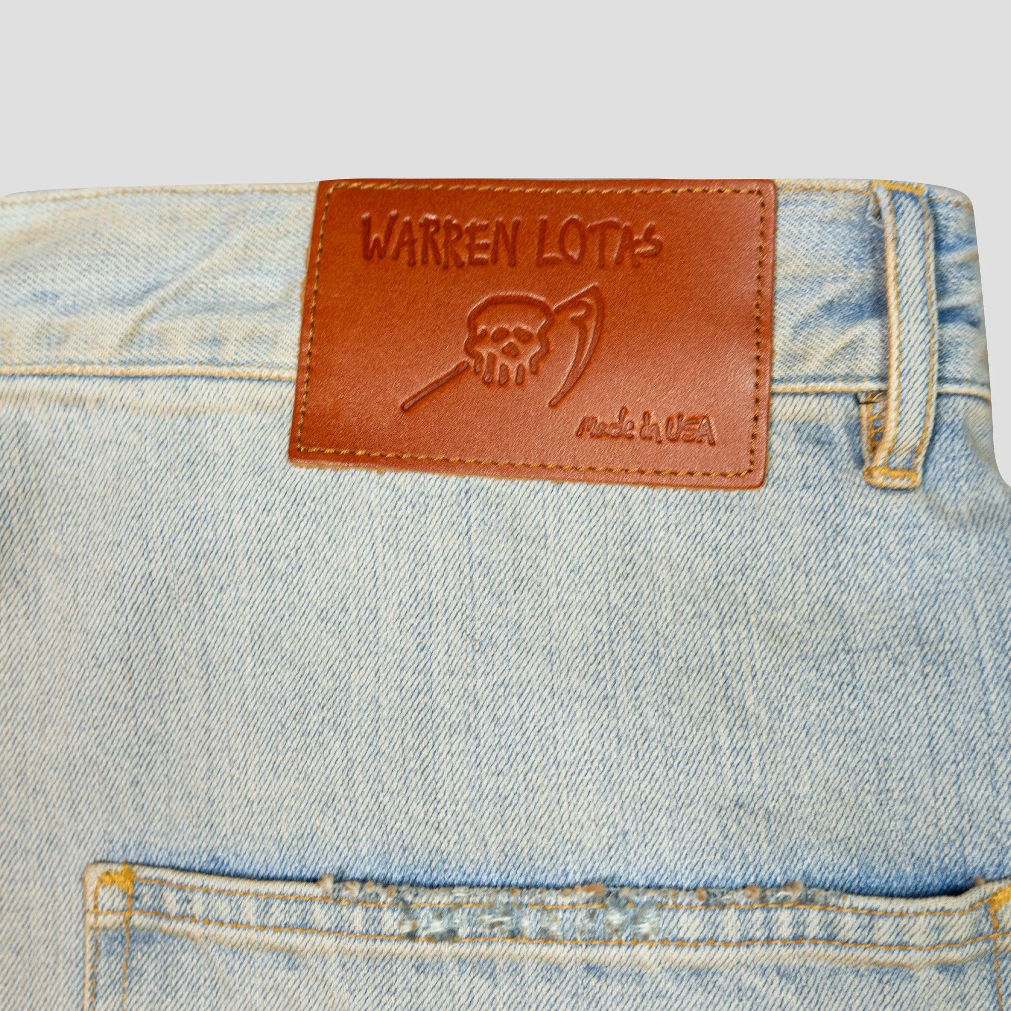 BAGGY MOTO JEAN SHORTS