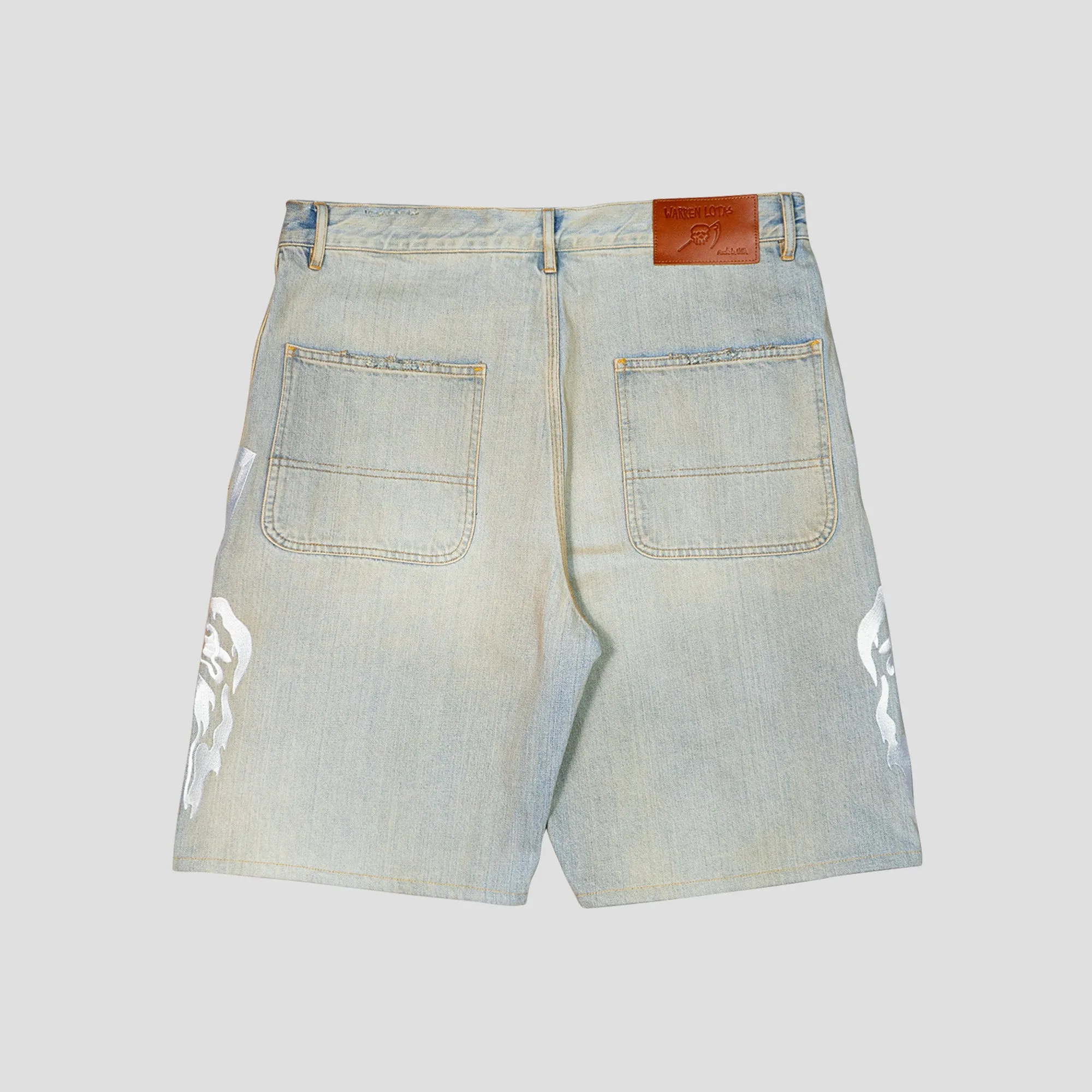 BAGGY MOTO JEAN SHORTS