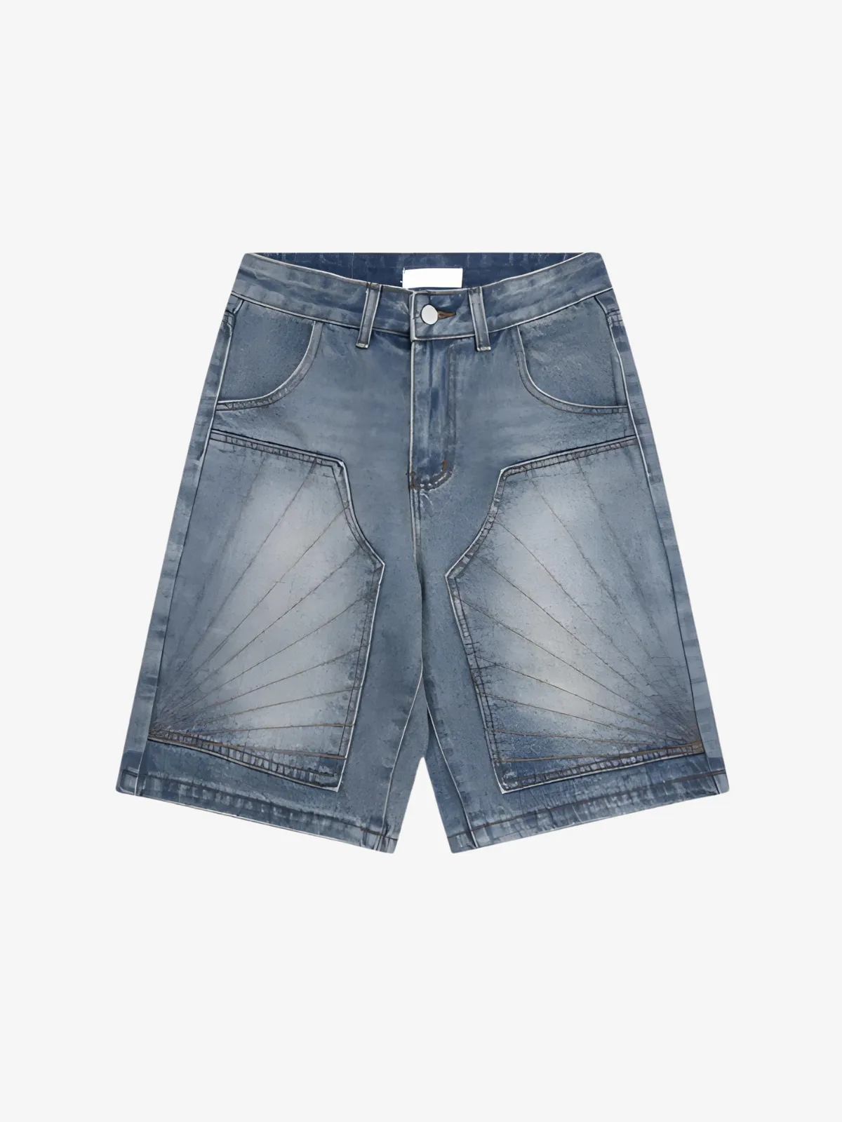 BAGGY PATTERNED DENIM JORTS