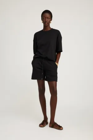 Baggy Sweatshort in Black