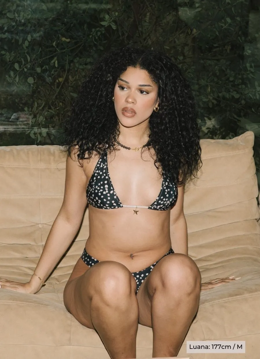 Bikini Top Nova - Minimal Dots Black