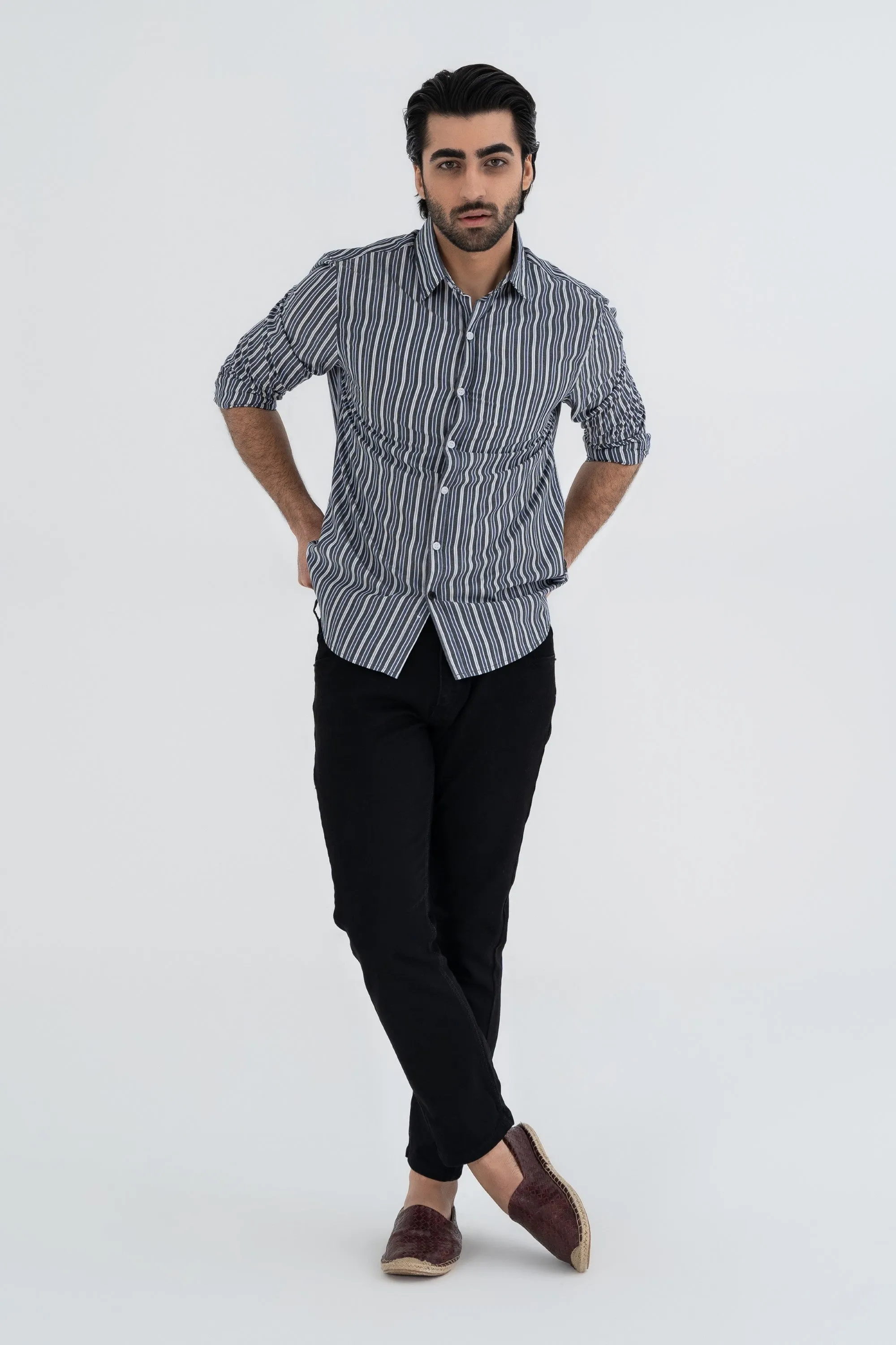 Black and White Checkered Shirt