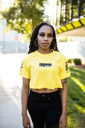 Black Drippin (S) | Lemon Tee (Solid Checkered Drippin Sleeves)