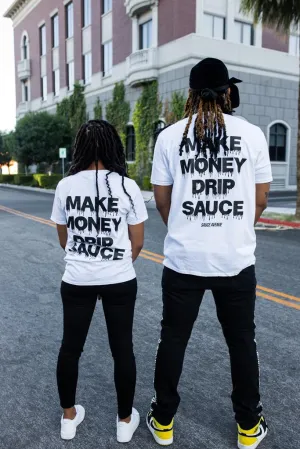 Black Make Money Drip Sauce | White Tee