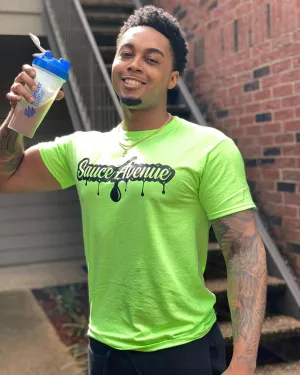 Black SA Drip | Lime Green Tee