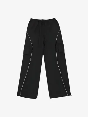 BLACK SPORT CARGO TRACK PANTS