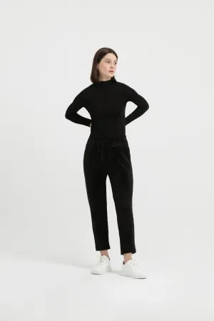 Black Ultrasoft Winter Relaxed Pants