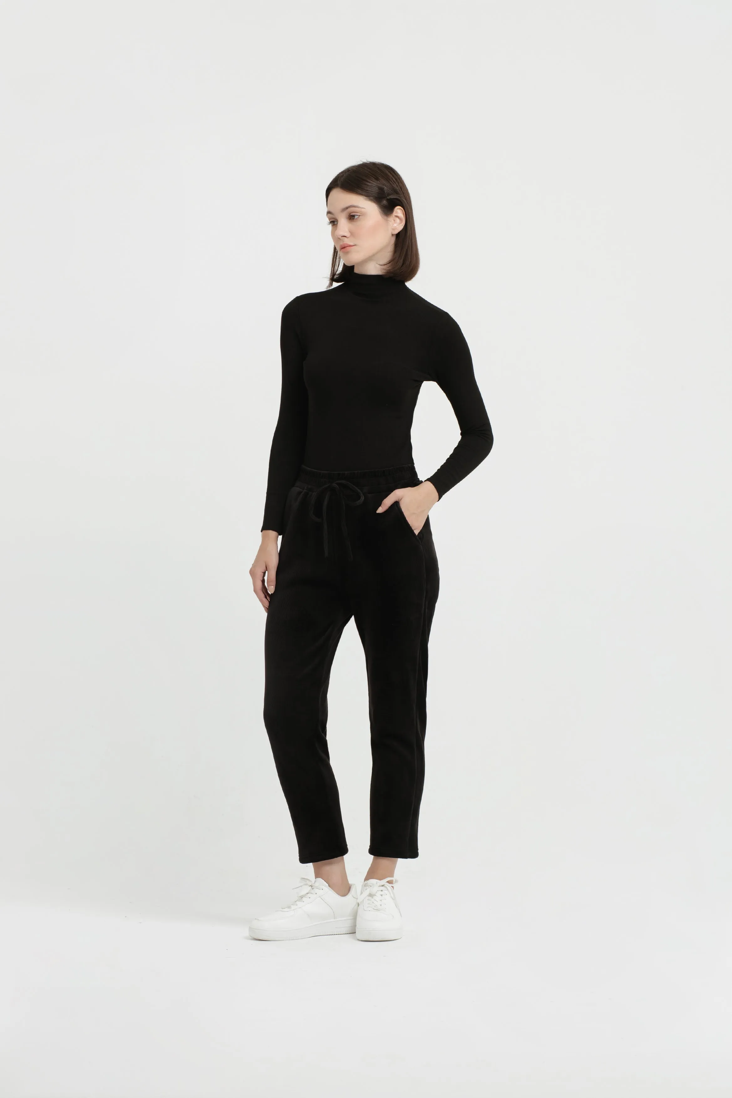 Black Ultrasoft Winter Relaxed Pants