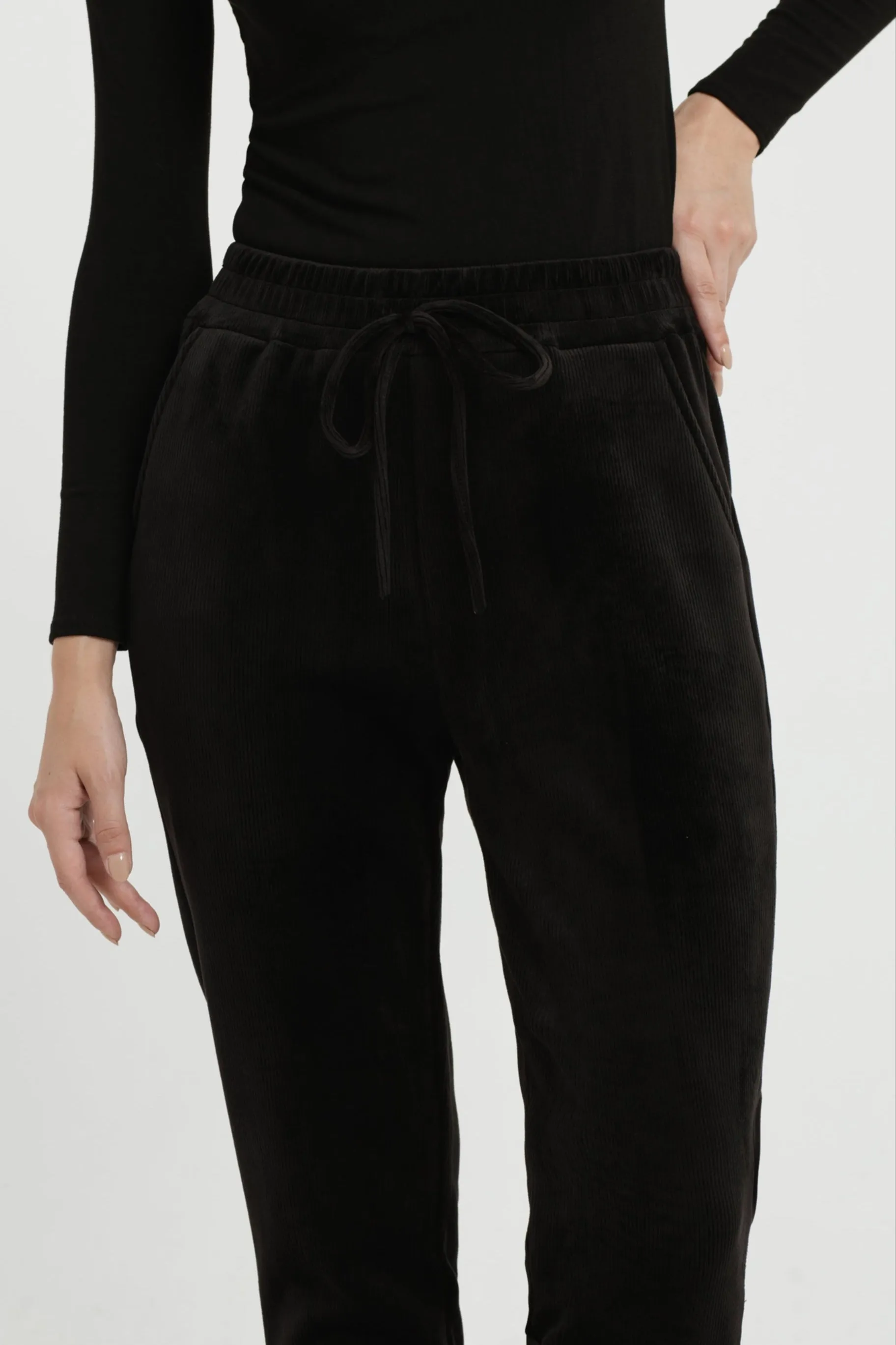 Black Ultrasoft Winter Relaxed Pants