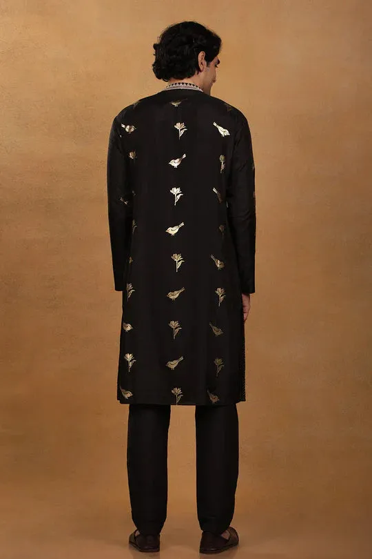 Black Vintage Fiona Kurta Set
