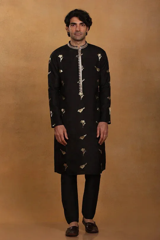Black Vintage Fiona Kurta Set