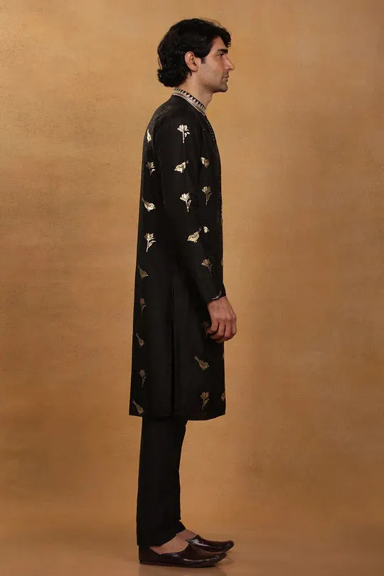 Black Vintage Fiona Kurta Set