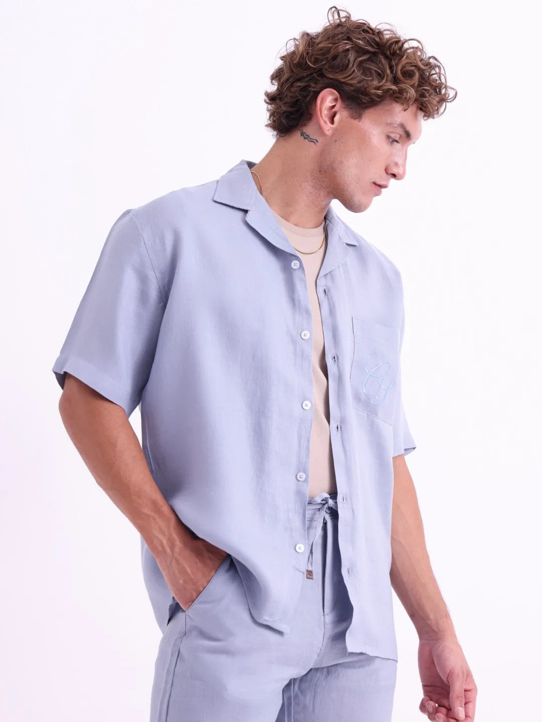 Blue Half Sleeve Shirt