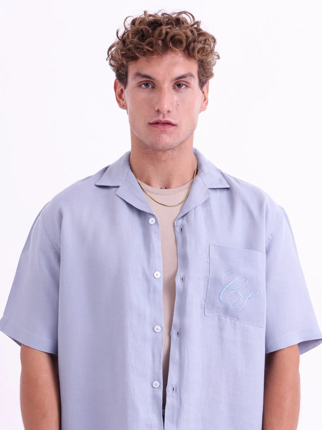 Blue Half Sleeve Shirt