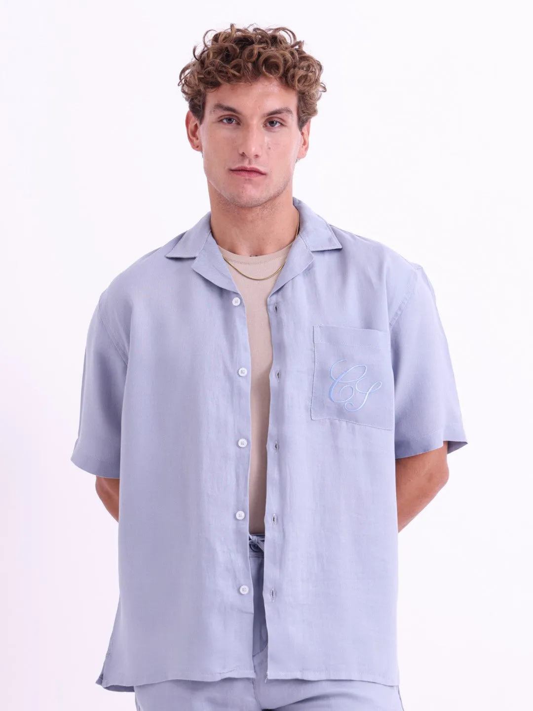 Blue Half Sleeve Shirt