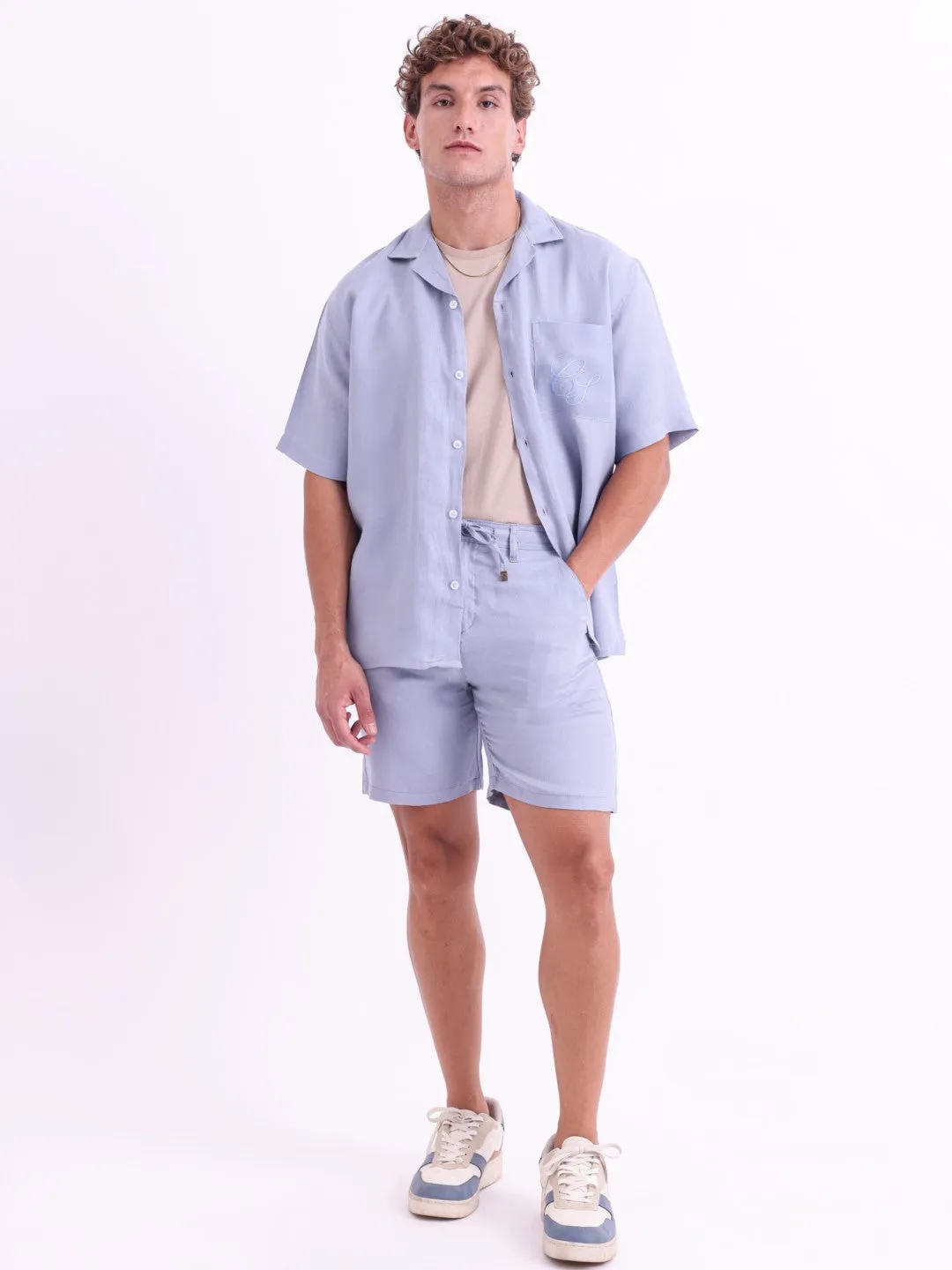 Blue Half Sleeve Shirt