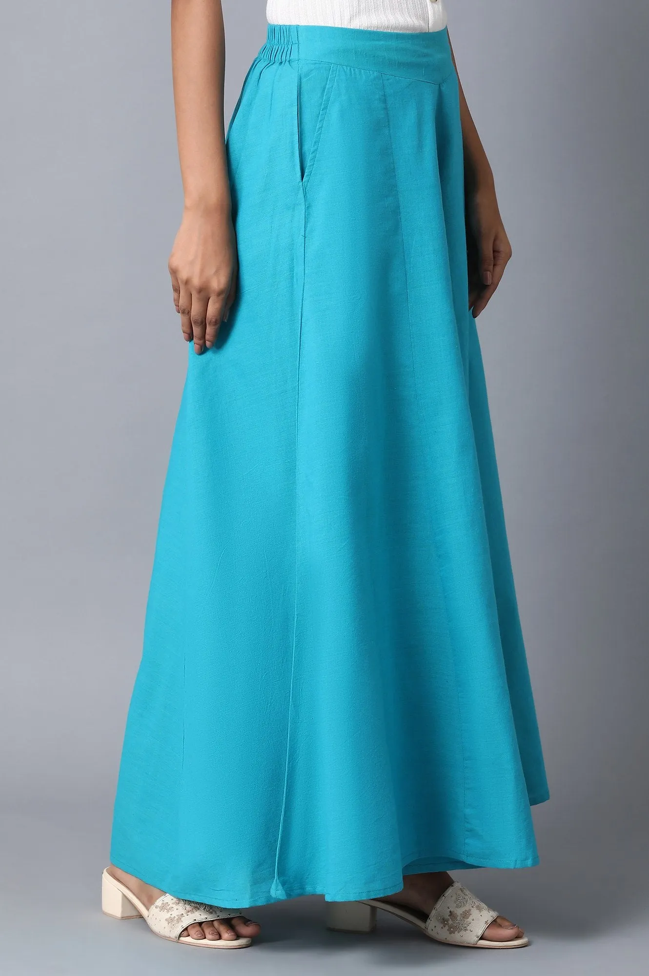 Blue Loose Fit Palazzo