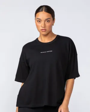 Boxy Fit Tee - Black