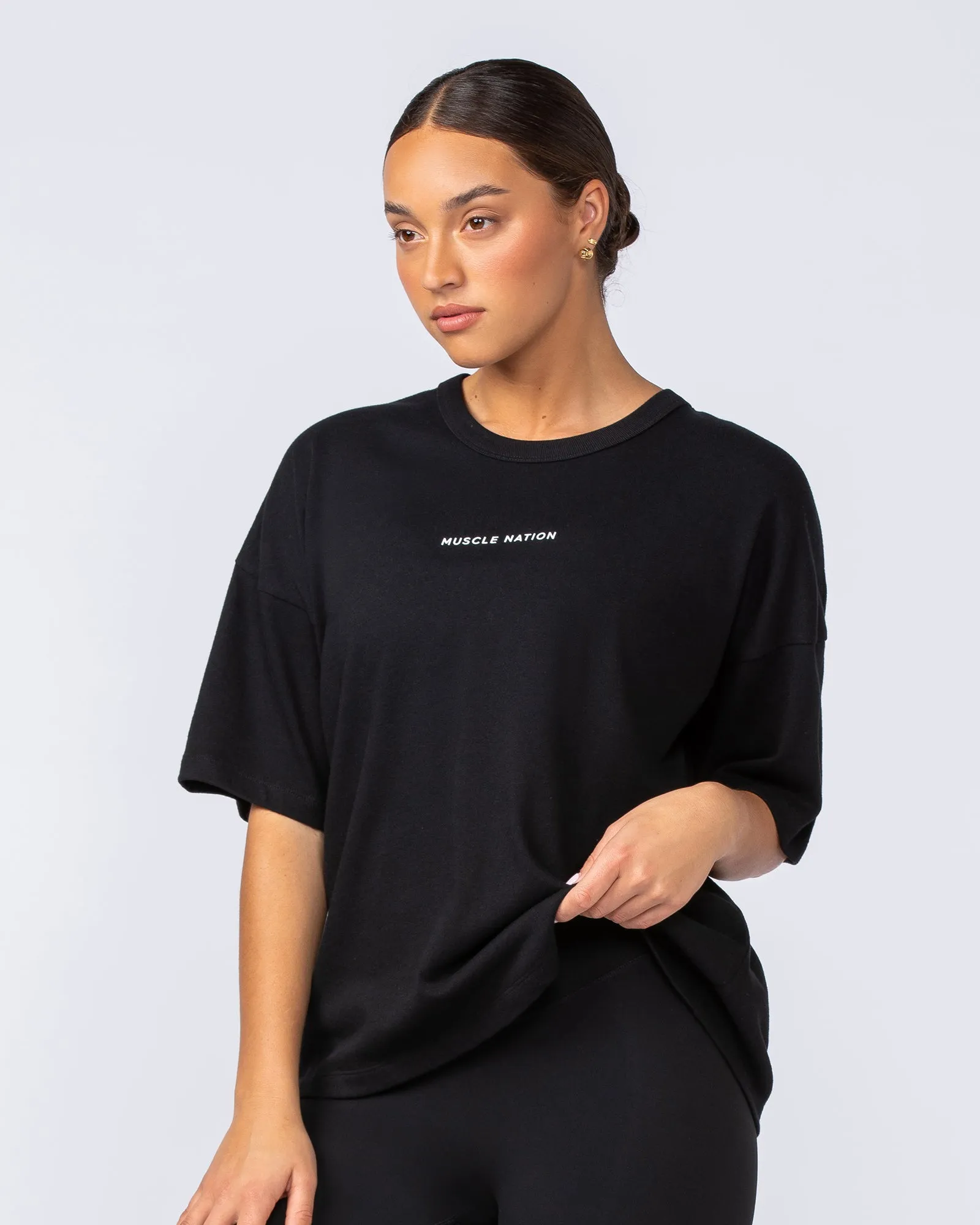 Boxy Fit Tee - Black